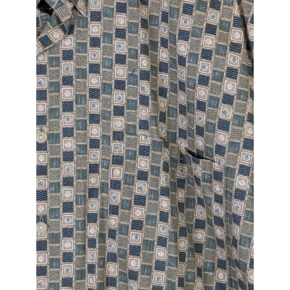 Burma Bibas 60 Singles Cotton Lawn Shirt Men Size M Green Check Pattern Cotton - Picture 5 of 11